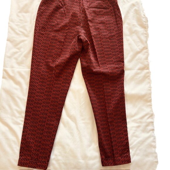 Foschini Ladies Pants sz 12 Red Black Ankle read - Picture 2 of 10